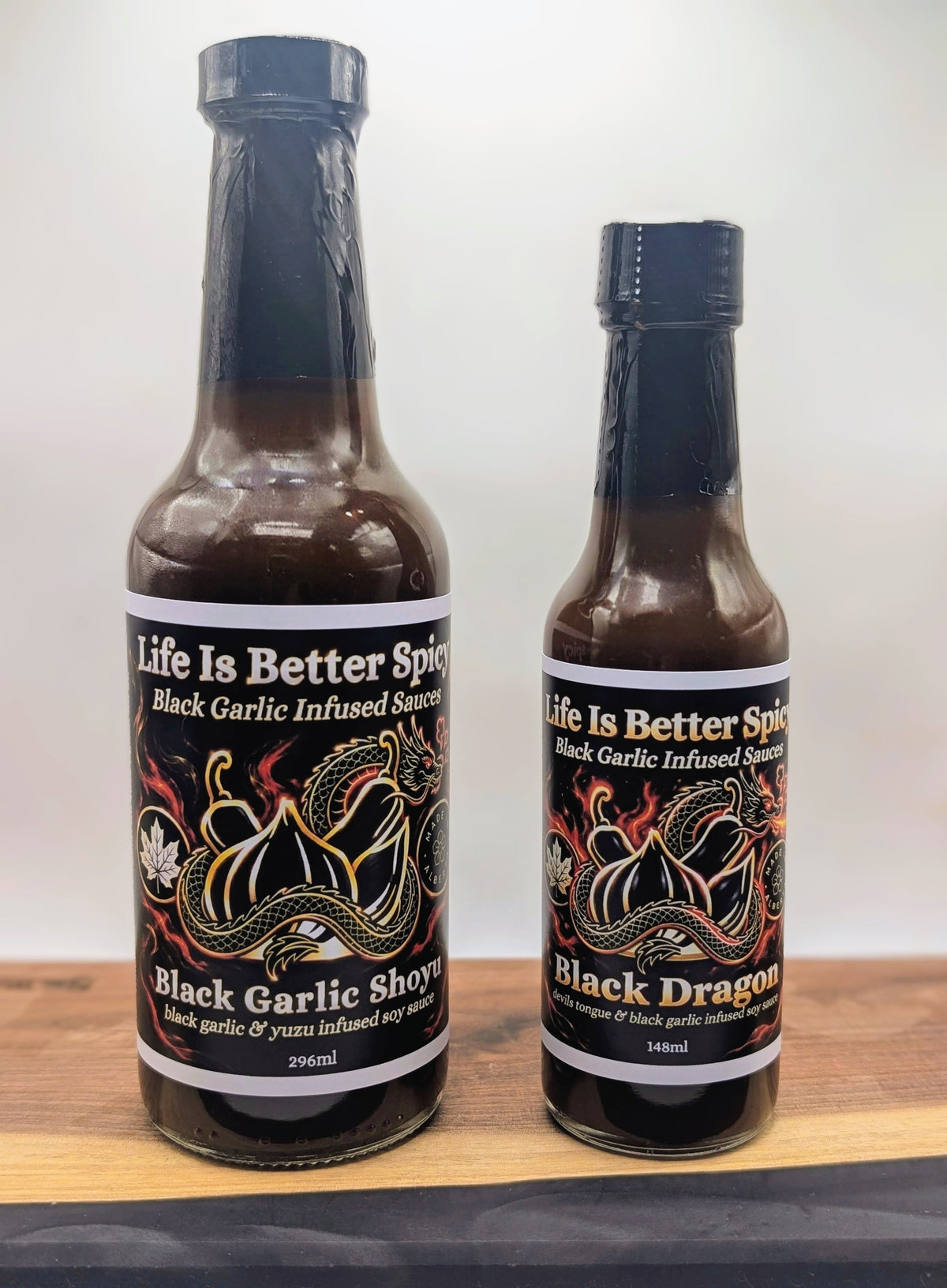 Black Garlic Shoyu & Black Dragon combo